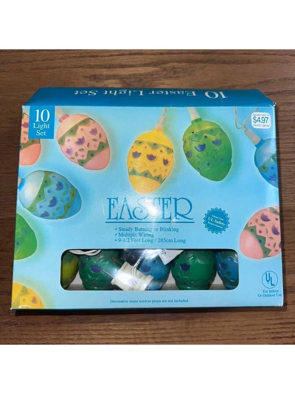 Vintage Walmart Easter Egg 10 Light Set Indoor Or Outdoor Use
